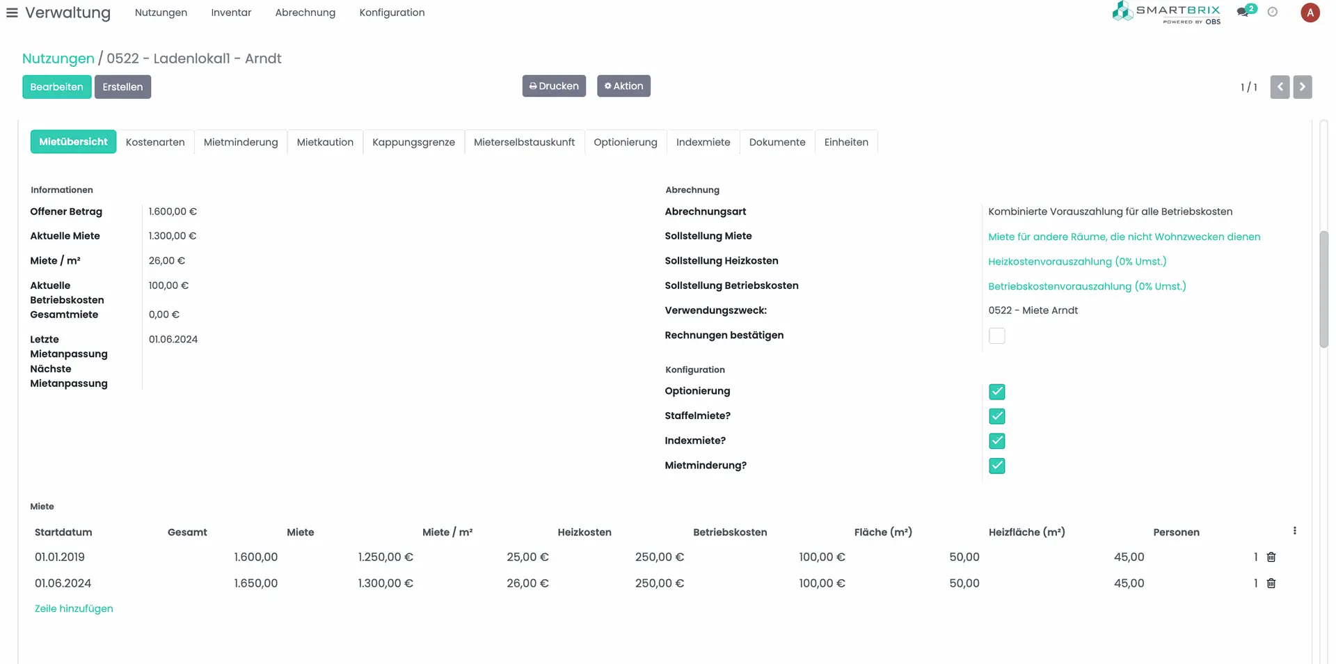 SMARTBRIX Verwaltung