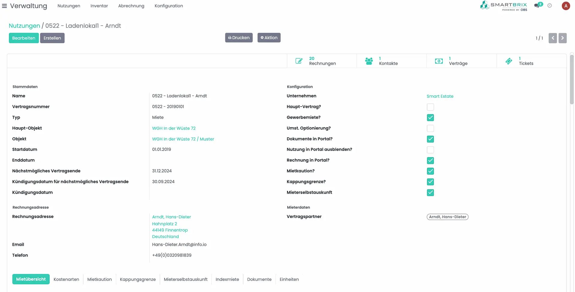 SMARTBRIX Verwaltung